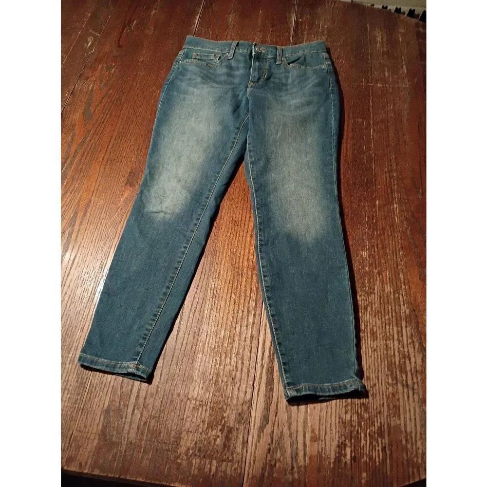 Size 6/28 Petite Banana Republic Skinny Denim Blue Jeans Casual Pants w Pockets